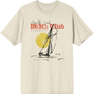 Amalfi Coast Beach Club Adult Crew Neck Short Sleeve Tee - 1 of 2