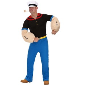 HalloweenCostumes.com Adult Deluxe Popeye Costume. - 1 of 4