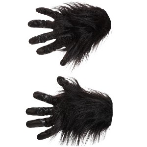HalloweenCostumes.com   Adult's Gorilla Gloves, Black - 1 of 2