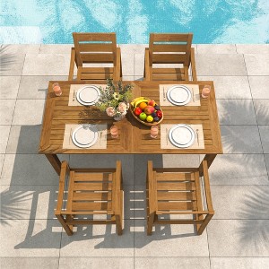Arceso Patio Table and Chairs set , HDPS 5-Piece Outdoor Dining Set, Patio Furniture for Deck, Poolside, and Backyard - 1 of 4