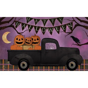 Briarwood Lane Halloween Truck Doormat Jack o'Lanterns Indoor / O - 1 of 4