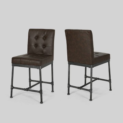 Set of 2 Commonwealth Industrial Modern Counter Height Barstool - Christopher Knight Home