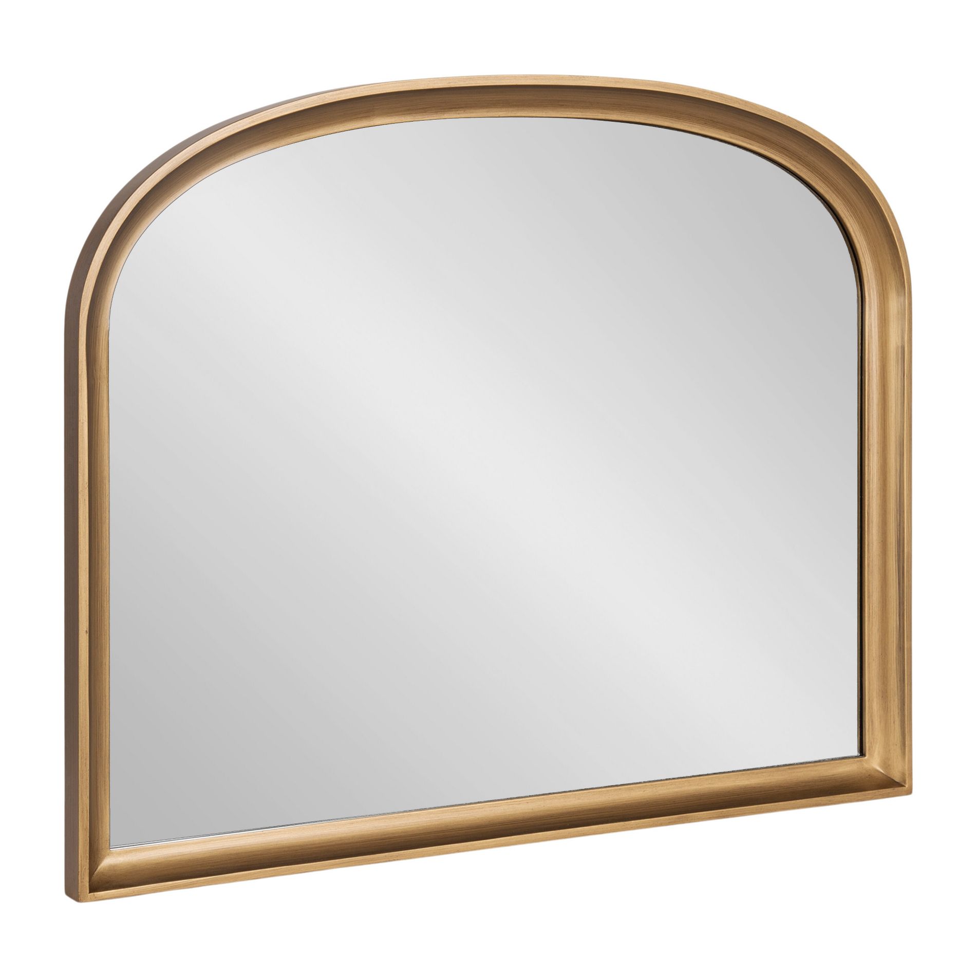 Kate & Laurel All Things Decor 34"X28" Hatherleigh Basket Arch Wall Mirror Gold