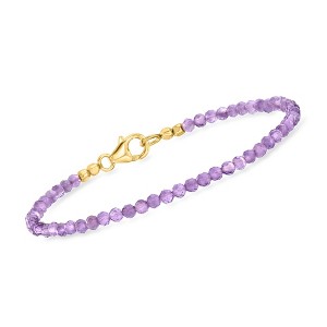 Ross-Simons 8.00 ct. t.w. Amethyst Bead Bracelet in 18kt Gold Over Sterling - 1 of 4