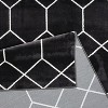 LIVN CO. Contemporary Trellis Geometric Woven Area Rug, Cream/Black - 3 of 4