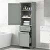 OUTSUPPLY Tall Freestanding Bathroom Storage Cabinet, 2 Drawers, Adjustable Shelf - 3 of 4