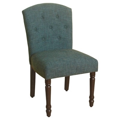 Delilah Button Tufted Dining Chair Teal - HomePop