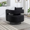 Hrinhom 29"W Modern Swivel Single Sofa Chair,Upholstered Boucle Accent Chair with Pillow - 3 of 4