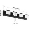 Runesay 4 Light Black Bathroom Vanity Light Fixtures Acrylic Matte Black Vanity Light Fixtures LED Modern Bathroom Vanity Lights Over Mirror - 3 of 4