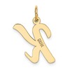 Black Bow Jewelry 14k Yellow Gold Madison Collection LG Classic Script Initial K Pendant - 3 of 4
