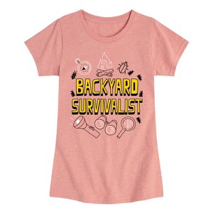 Girls' - Instant Message - Backyard Survivalist Fitted Short Sleeve Graphic T-Shirt - 1 of 4