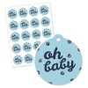 Big Dot of Happiness Hello Little One - Blue and Silver - Boy Baby Shower Favor Gift Tags (Set of 20) - 2 of 4