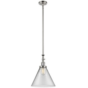 Cone - 1 Light Stem Hung Tiltable Mini Pendant In Industrial Style-18 Inches Tall and 12 Inches Wide - 1 of 1