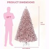 Acekool 4.5Ft Artificial Christmas Tree, Slim Skinny Tree with Realistic Branch Tips, Metal Stand, Pre-Lit, Holiday Decoration for Home, Rose Gold - 4 of 4