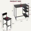 Dining Table Set for 2, Counter Height Kitchen Table and Chairs, Bar Table Set with 2 Upholstered Bar Stools - 4 of 4