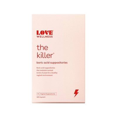 Love Wellness The Killer Boric Acid Suppositories - 14ct