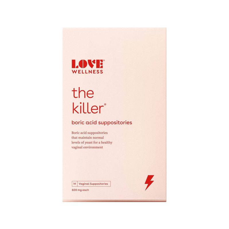 Love Wellness The Killer Boric Acid Suppositories - 14ct, 1 of 9
