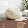 SEVOBAL Sofas Premium Memory Foam Bean Bag Chair with Widened Armrests and Anti-Slip Bottom for Living Room Bedroom, Beige, 34"*34"*24" - 3 of 4