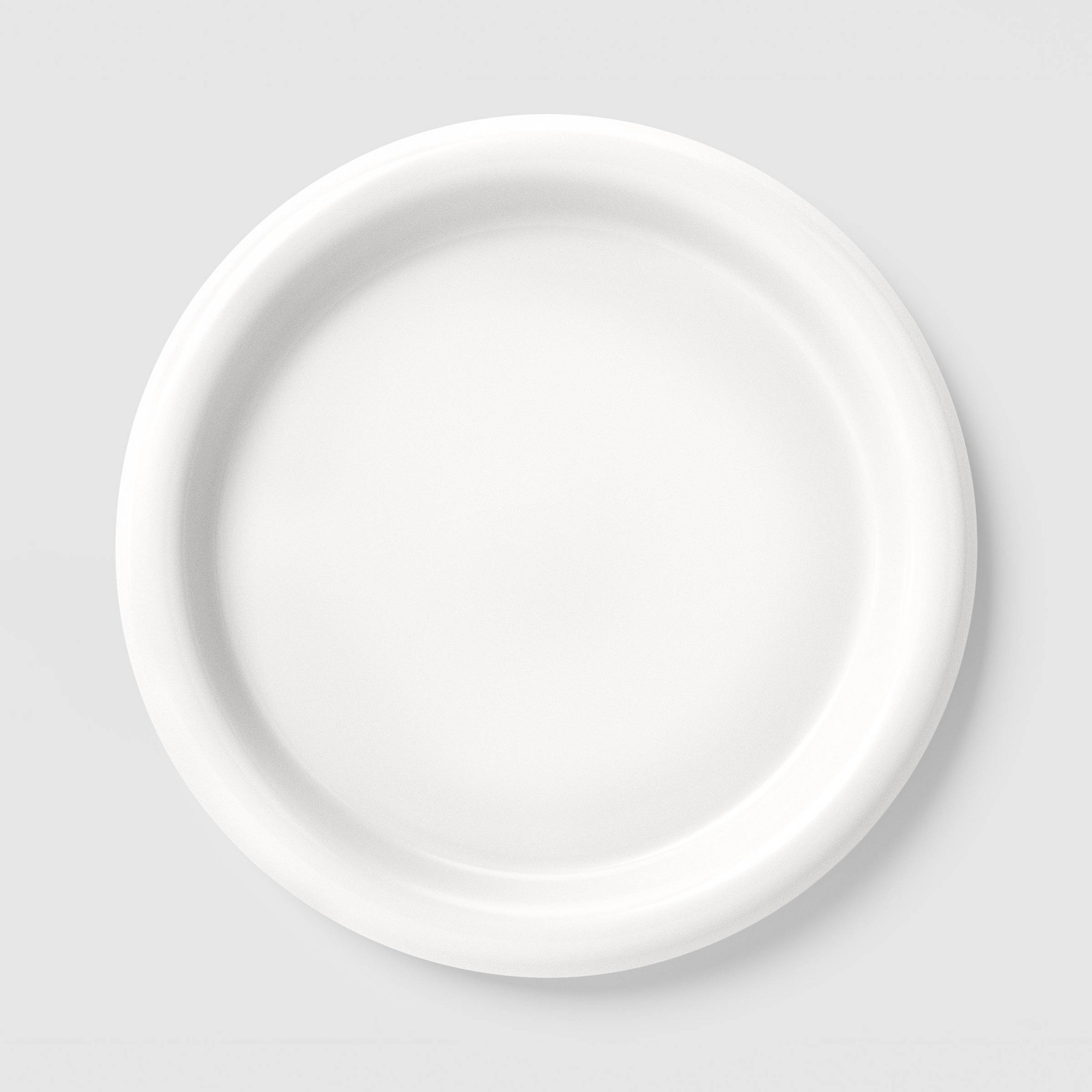 10.5" Stoneware Round Rim Dinner Plate White - Room Essentials™