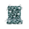 ARTPLAN Patio Chair Cushions Combined Seat and Back,Tufted Outdoor Swivel Chair Cushion with Tie,44"x20"x4"，1 Count,Floral - 2 of 4