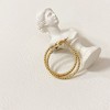 Anna-Kaci Women's Gold Textured Hoop Earrings for Versatile Styling - 2 of 3