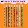 Joyfy 48PCS Halloween Colorful Pencils Assortment with Eraser, 12 Design Halloween Themed Stationery Set Party Favor Supplies, Classroom Gift Prize - 2 of 4