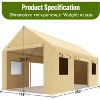 10'x20' Heavy Duty Portable Garage, All-Season Carport with Roll-Up Windows & Removable Walls, Shelter for Cars, Trucks & Outdoor Storage - 2 of 4