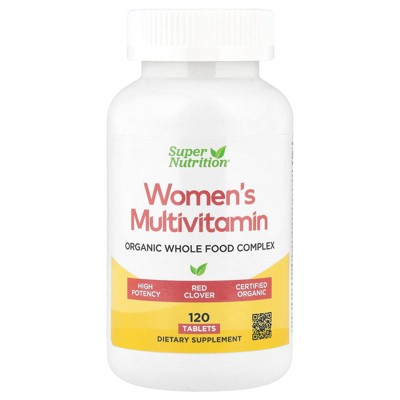 Super Nutrition Organic Whole Food Women's Multivitamin, 120 Tablets