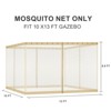 Aoodor Universal 10 x 13 ft. Gazebo Replacement Mosquito Netting Screen 4-Panel Sidewalls with Double Zipper (Only Netting) - 3 of 4