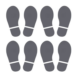 Unique Bargains Home Classroom Floor Stairs Decal PVC Footprint Sticker 4 Pairs - 1 of 4