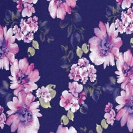 navy purple floral