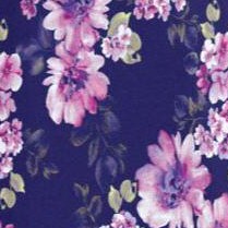 navy purple floral