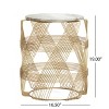GDFStudio Ackland Modern Handmade Marble Top Wire Frame Side Table, Natural/Gold - 3 of 4