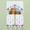 Collections Etc Embroidered Apples and Butterflies Tiered Kitchen Curtains - 3 of 3