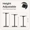 Gulches Adjustable Overbed Table with Wheels - Mobile Rolling Tilting Laptop Desk (Black) for Bed/Sofa/Office - 3 of 4
