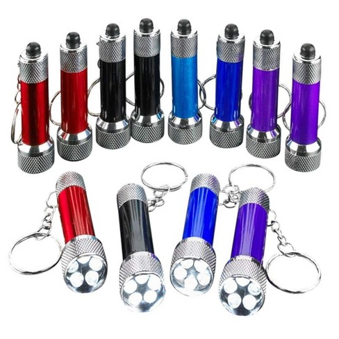 Kicko Mini Flashlight Keychain 12 Pack Assorted Colors Target