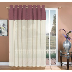 Geneva Pleated Grommet Patio Panel w/Wand - 1 of 3