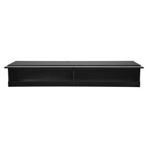 VEVOR Floating TV Stand, 71 in Wall Mount Entertainment Center with Power Outlet & Lights, Modern Floating TV Shelf with 2 Drawers, Black - 1 of 4