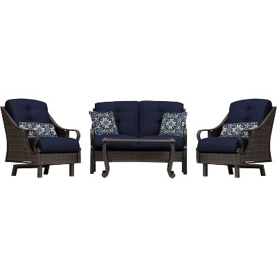 Ventura 4pc Glider Chair Seating Set - Hanover