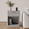 Fluted Farmhouse Night Stand,Fluted Nightstand with Charging Station and Drawers - 3 of 4