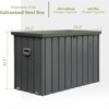 Syemin Deck Boxes, 150 GAL Garden Large Patio Storage, for Furniture, Outside Cushions and Garden Tools, Black, 54.3"*29.2"*33.1" - 2 of 4