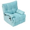 VYNXARIA Single chair cyan comfortable seat, the seat is soft and comfortable, suitable for small living room space single sofa - 3 of 4