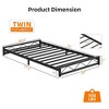 Metal Platform Bed Frame with Wavy Pattern, Mattress Foundation, Steel Slats Support, Easy Assembly, No Box Spring Needed, Black - 2 of 4