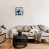 Stupell Industries Funny Dog Licking Donut Floating Frame Canvas Art, Gray, 18" x 18" - 3 of 4