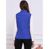 Allegra K Women's Stand Collar Lightweight Gilet Quilted Zip Vest - 4 of 4