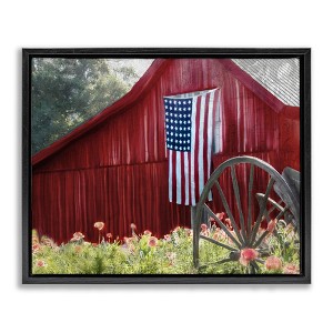 Stupell Industries Red Barn with American Flag, 21" x 17" - 1 of 4