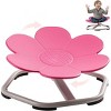 ROBOTIME Accent Chairs Kids Sensory Swivel Chair, Kid Swivel Chair With Non-Slip Design, Flower Shape Wobble Chair, Pink, 19.7"*19.7"*16.1" - 2 of 4
