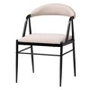 Baxton Studio Orrin Modern Industrial Beige Fabric and Metal 5-Piece Dining Set - 3 of 4