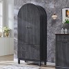 SinCiDo Arched Cabinet, 71" High Pantry Cabinet, with Adjustable Shelves and 2 Large Drawers, Cabinet, for Living Room, Bathroom, Kitchen - 4 of 4