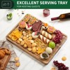 Large Acacia Wooden Cutting Board for Kitchen, Edge Grain Wood Chopping Board with Juice Groove and Handles, Pre-Oiled Carving Tray for Meat - 2 of 4